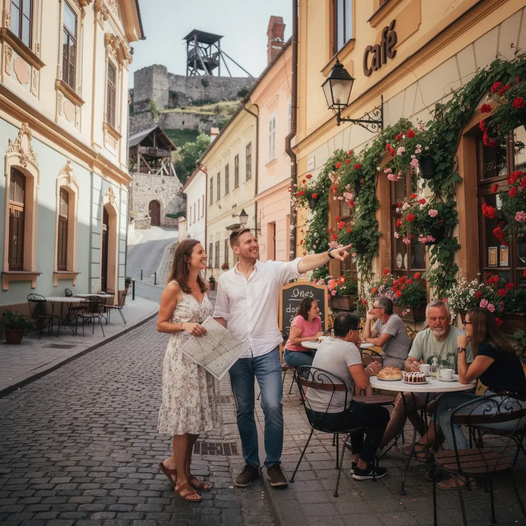 Scenic view of the High Tatras mountains with lush greenery and clear blue skies.