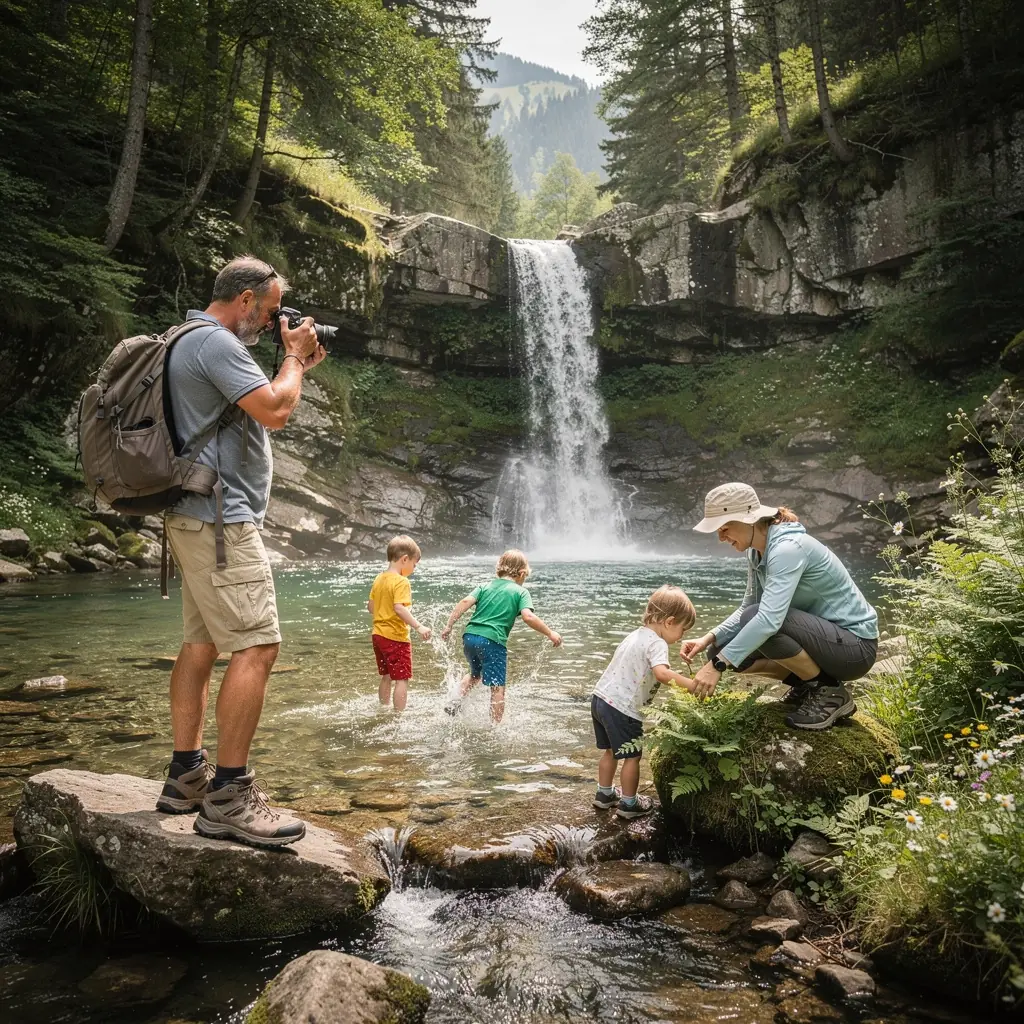 Detailed route map showcasing popular hiking paths in Slovakia's national parks.